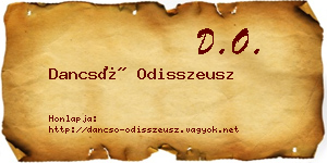 Dancsó Odisszeusz névjegykártya